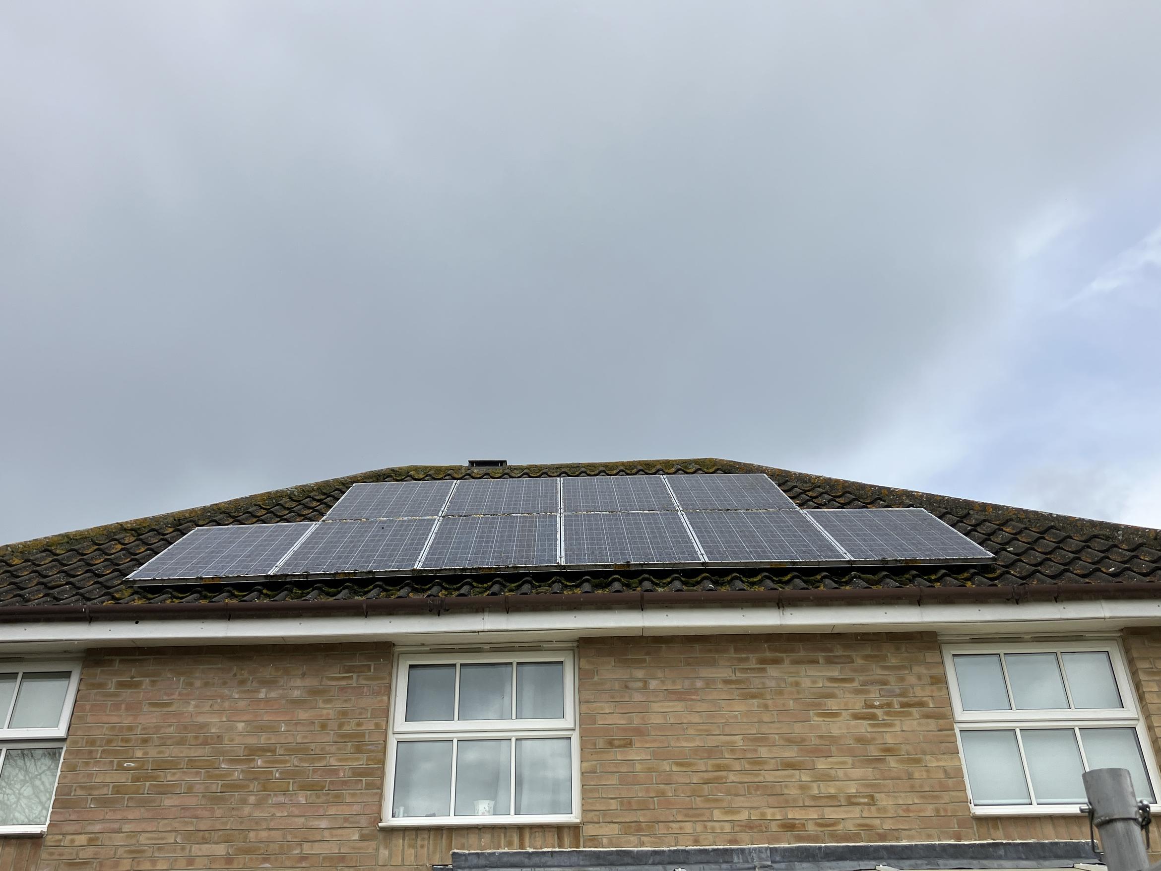 Lichen Moss on Solar Panel Cambridgeshire