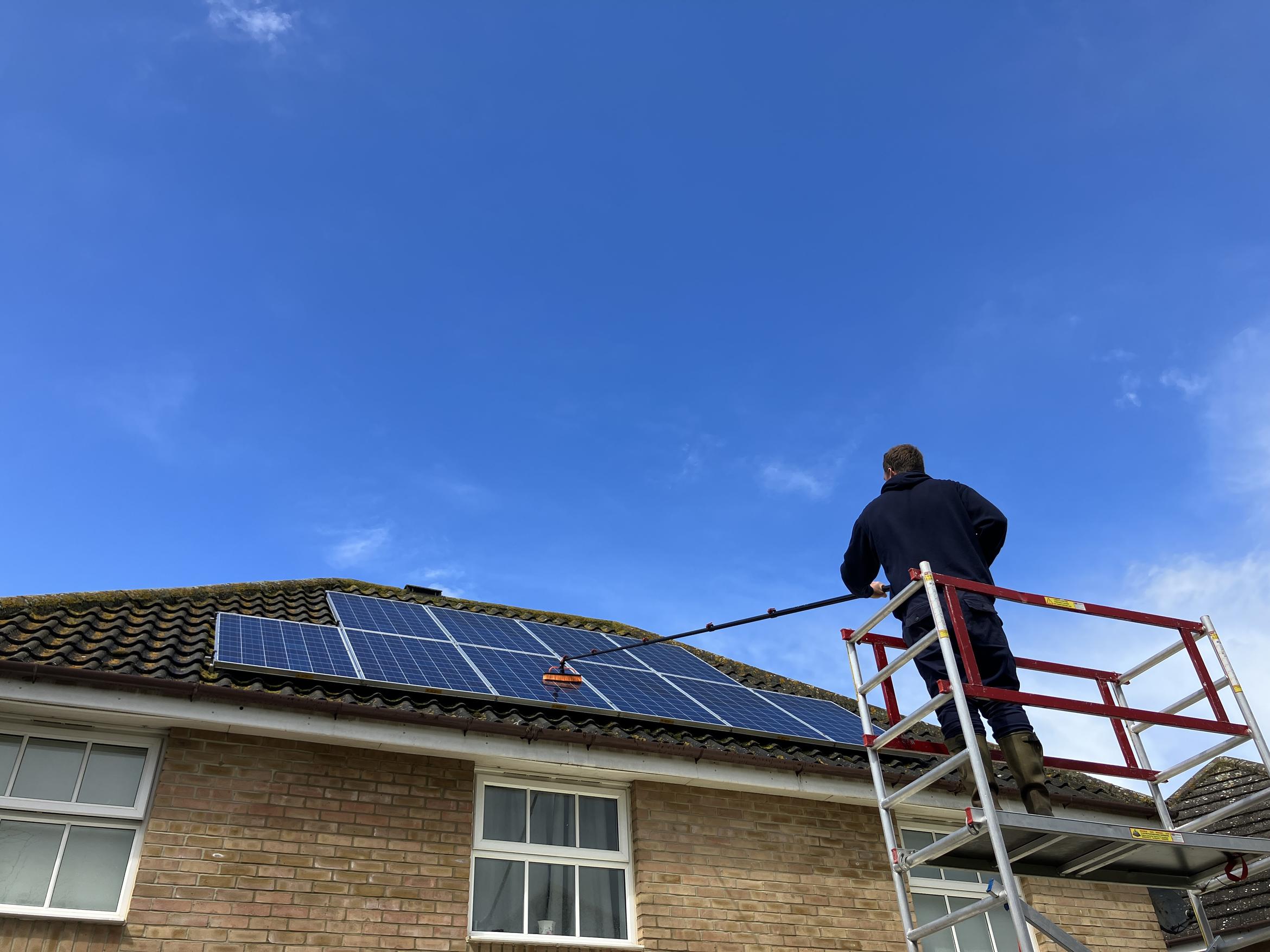 Remove Lichen Moss from Solar Panels Cambridgeshire